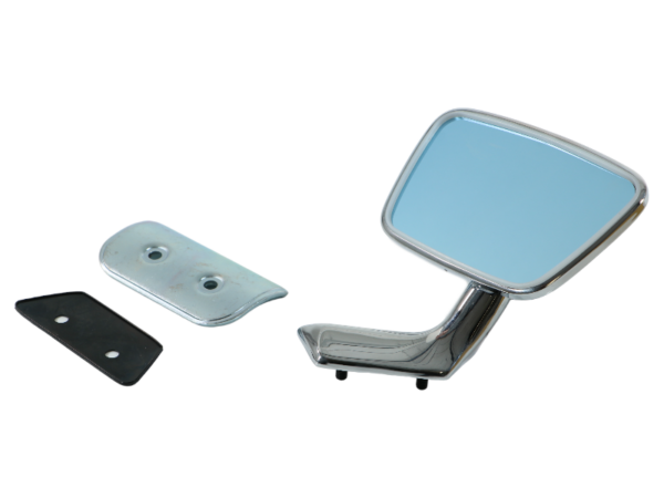 Exterior mirror set left with rubber & reinforcement for Mercedes W113 Late