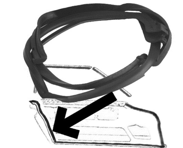 Left OEM door seal for Mercedes W113