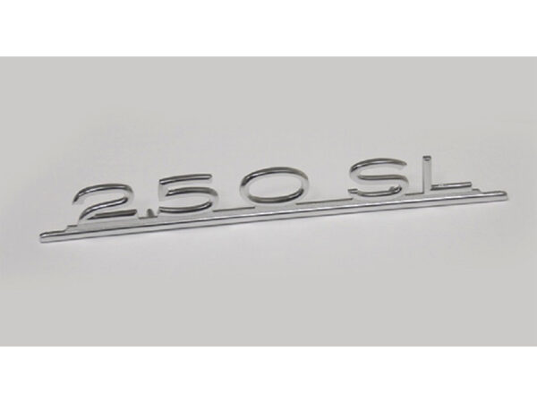 Lettering 250SL on the trunk lid for Mercedes W113