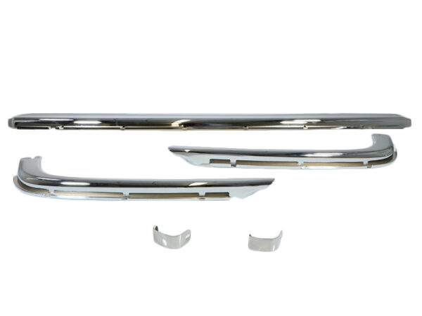 3-piece chrome shell set for rear Mercedes SL R107 bumper