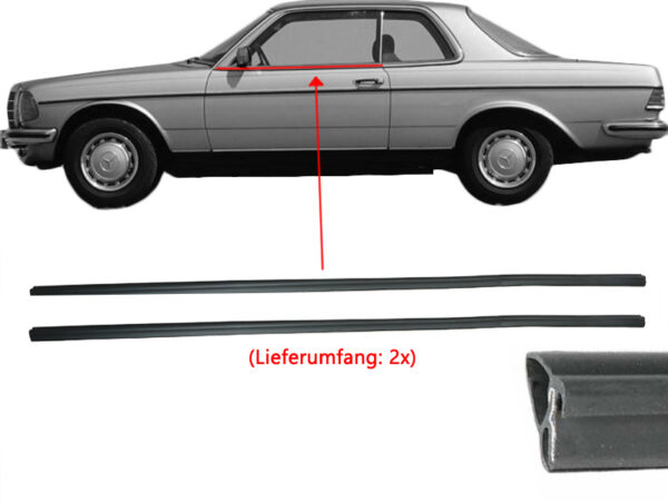 2x window shaft seal for Mercedes W114 W123 W126