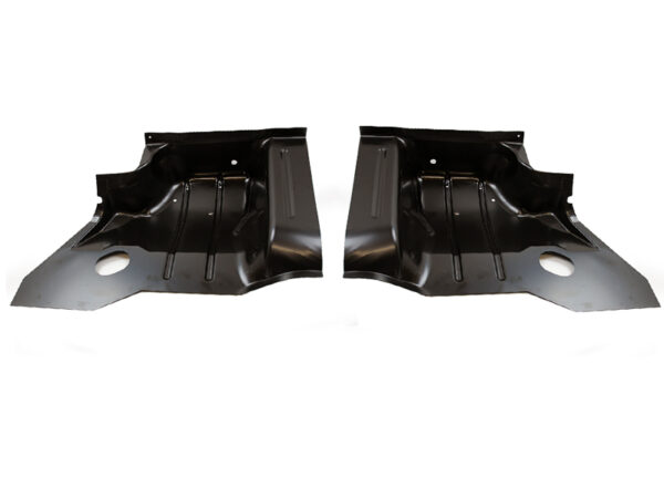 Floor panels set under Mercedes R107 rear seat