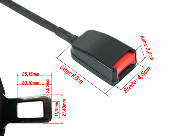 Rope lock for seat belt 12cm.