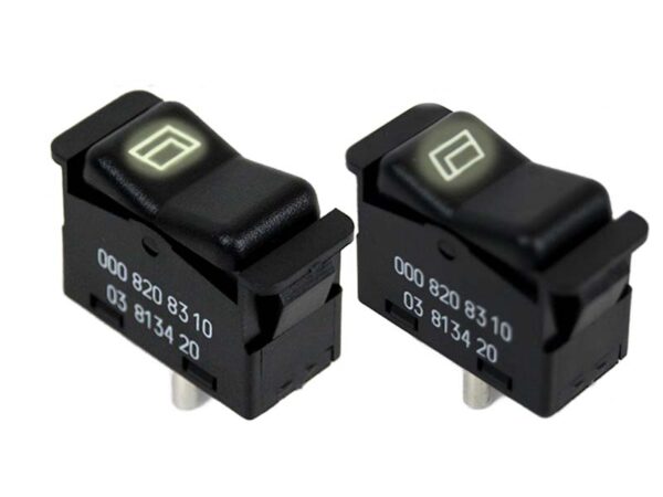 Illuminated switches left & right for electric windows Mercedes R107 W123